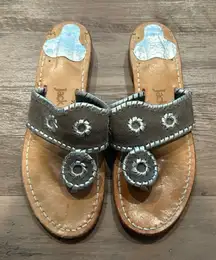 Jack Roger’s Size 7 Vintage Navajo Leather Thong Sandal