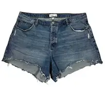 Abercrombie & Fitch  Dad Jean Shorts Plus Size 20 Curve Love High-Rise Stretch