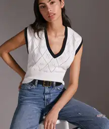 ANTHROPOLOGIE Maeve Violette‎ Icon Logo Vest Sz XS