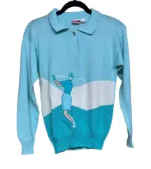 VTG Tail Wool Blend Golf Knit Sweater Green Women’s Size Small