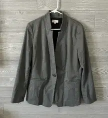 Loft size 14 Light grey blazer- lightweight & work appropriate‎ inverted collar