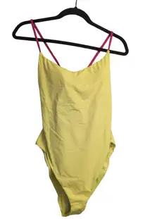 ANDIE  Fiji One Piece Pink Neon Lime Green Strappy Swimwear Bathing Suit XL New