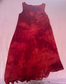 City Triangles Red Floral Ombré Fairy Whimsigoth Dress