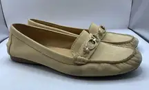 Coach  Women's Fortunata Nubuck Leather Driver Loafers Light Tan size 9B