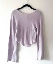 Le Lis Lavender Cropped Sweater