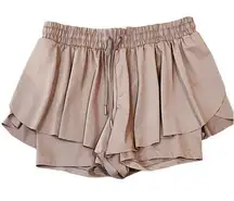 VELOCITY shorts workout gym dance size large mauve color elastic waist.