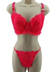Victorias Secret Dream Angels Lingerie Set Unlined Push Up V String Panty