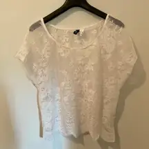 Divided Sheer Lace Top