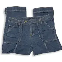 VTG Jones Wear Y2K Capri Jeans Womens 8 Cuffed Patch Pockets Utility Denim 32x22
