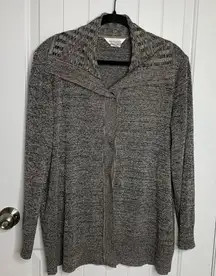 Misook gray sweater cardigan 1X‎ lagenlook casual comfy