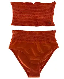 Smocked Bandeau Bikini