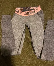 Gray & Pink Flex Leggings