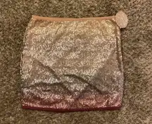 2. NWT Self Esteem Sequin Mini Skirt Rose Gold Size X-Large
