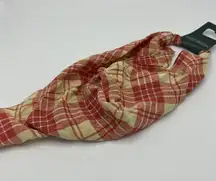 Wild Fable Orange Plaid Fabric With Elastic Back Headscarf - NWT