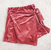 Wrap Velvet Maroon Purple Skort