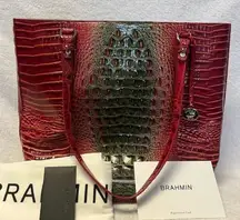 Brahmin Abigail Tote Garland Ombre Melbourne Leather NWT