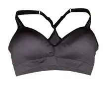 Jockey grey and black built in padding sports bra Large