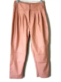 Blank NYC Chelsea Pink Faux Leather High Rise Straight Leg Pants Size 29