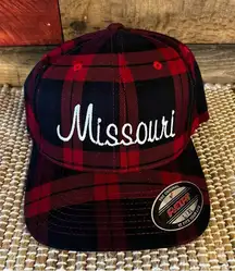Red And Black‎ Plaid Missouri Hat