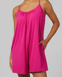 32 Degrees Medium Pink Lightweight Knit Romper with Pockets
