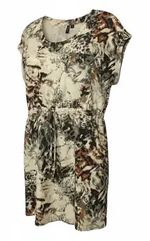 Relativity Women Pullover Dress XL NWT Abstract Animal Print Whimsigoth Y2K