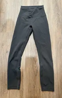 Lululemon Women Wunder Train HR Crop 24" Everlux LW6BNFS Gray Size 2