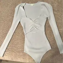 Abercrombie & Fitch baby blue sweater body suit, size M