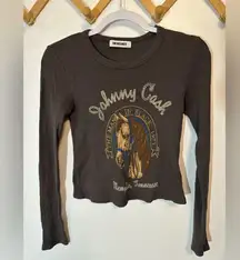 Daydreamer Johnny Cash Tennessee '71 Long Sleeve Thermal Shirt Size XS