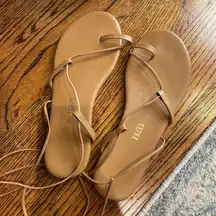 Tkees Tan Leather Jo Sandals In Neutral