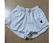 Womens Playboy Athletic Sweatshorts off White size Xs
