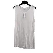 LAMade White Sleeveless Tee Side Slit Small New