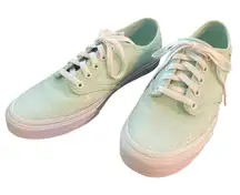 Vans Off The Wall Mint Green Paisley Sneakers 9.5