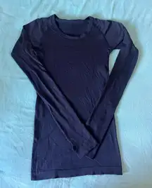 lululemon navy blue longsleeve swiftly 