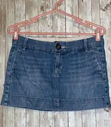 Women's GAP Jeans 1969 Limited Edition Blue Jean Denim Micro Skirt Size 4