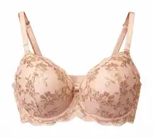 NWT Victoria's Secret Dream Angels Romantic Lingerie Lace Bra 38DD Gold Blush
