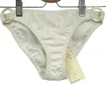 Shoshanna Swimwear‎ Ivory Ring Bikini Bottom Size Small