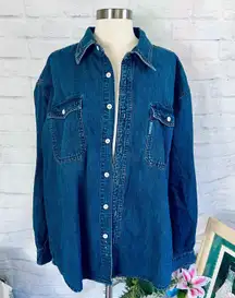 Vintage  Denim Button Up