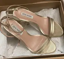 Steve Madden Gold Platform Heels