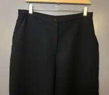 Kim Rogers Pants Womens 14 Black Dress Slacks Elastic Waist Pockets Polyester