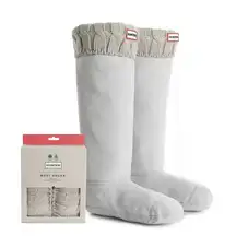 New NWT Womens Hunter Boot Socks Tall XL Greige Cable 11 11.5 12 12.5 13 Fold Ov