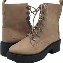 American Eagle Womens Two Tone Combat Boots, Style # 041-1414-47856-A