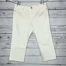 Nine West Jeans NWT Size 16 Off White Denim Chrystie Capri Jeans