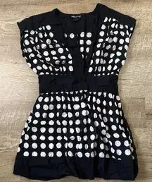 Wet Seal Y2K Black and White Polka Dot Blouse Size M
