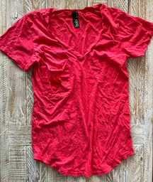 🔥Bobi Los Angeles Red V-Neck Pocket Tee🔥 ~XS