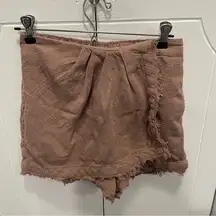 Free People Dusty Pink Linen Skort