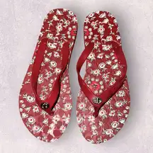 Coach  Abbigail floral flip flops turn-lock  size 7B