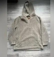 Koolaburra by UGG Tan Long Sleeve Warm Cozy Comfy Sherpa Hoodie Sweater Size M