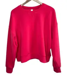 Spanx Pink Airessentials Crewneck Pullover Sweatshirt size Large 50347r