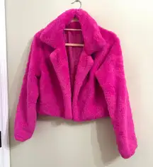 Hot Pink Fur Coat