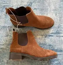 Kensie Kenza Brown Suede Chelsea Boots Size 10